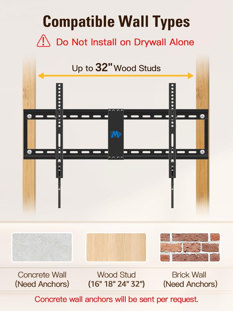Mounting Dream Tilt TV Wall Mount for Most 42-84 inch TV, Universal Tilt TV Mount Wall Bracket with Low Profile Design, Max VESA 800x400mm and 132 LBS, Easy for Centering on 16", 18", 24", 32" Studs - Image 4